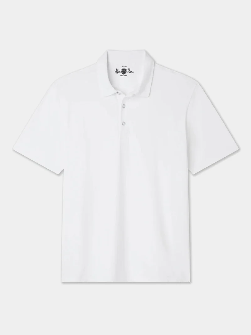 Vit Garment Washed Pikétröja