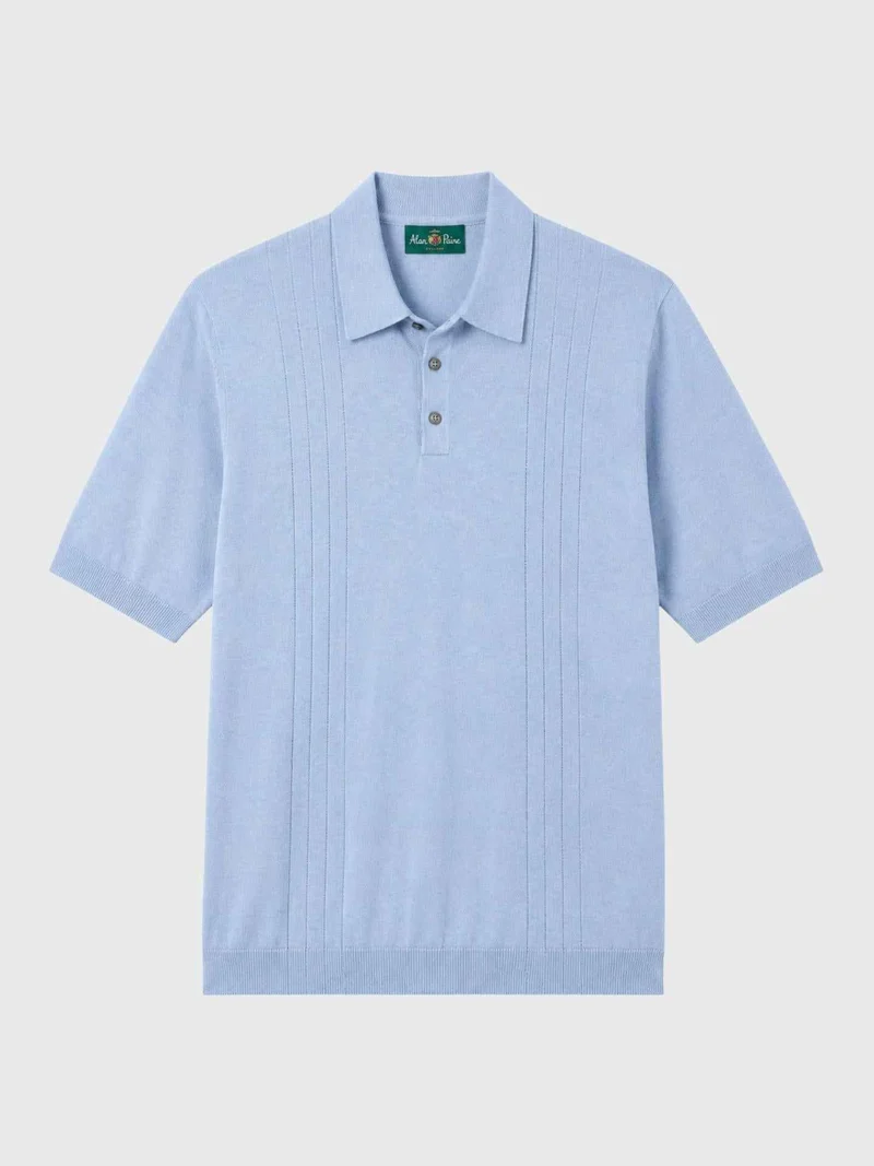 Ljusblå Luxury Cotton Piké