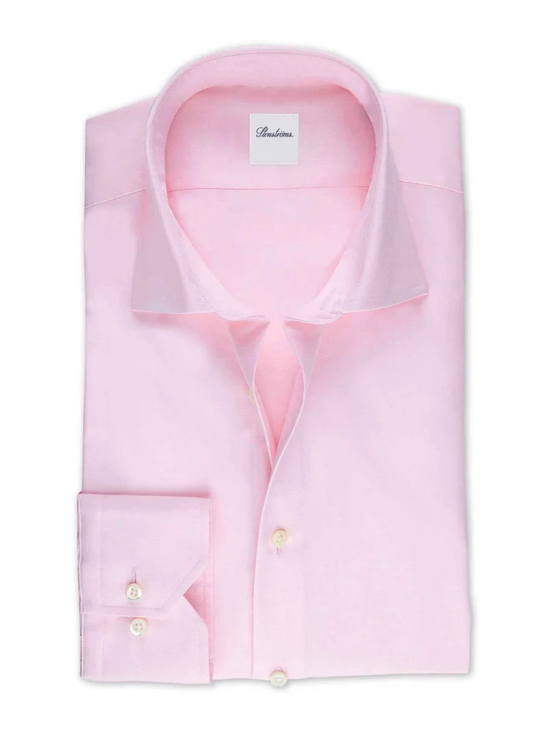 Rosa Slimline Twillskjorta