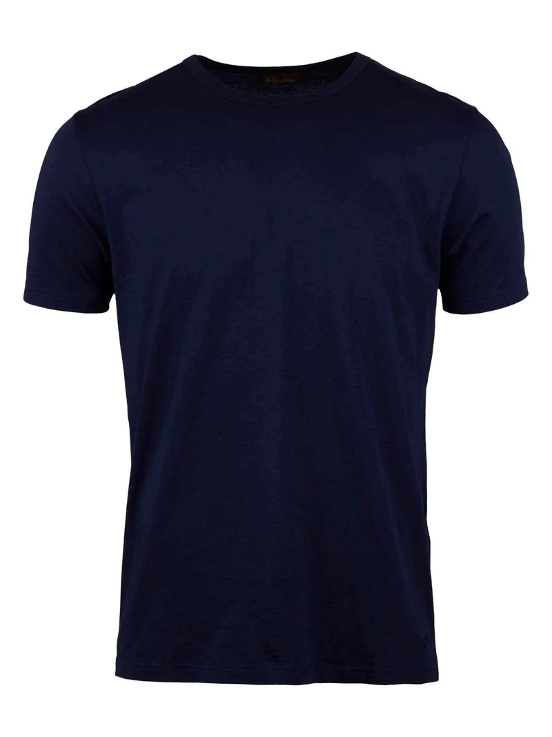 Marinblå T-shirt i Bomullsjersey