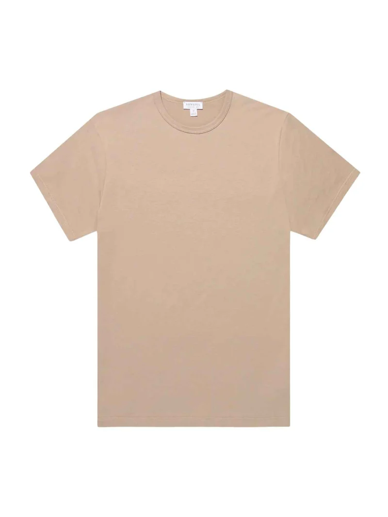 Ljusbrun Supima Bomull T-shirt