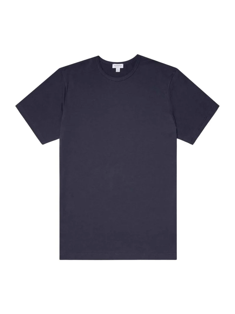 Mörkblå Supima Bomull T-shirt