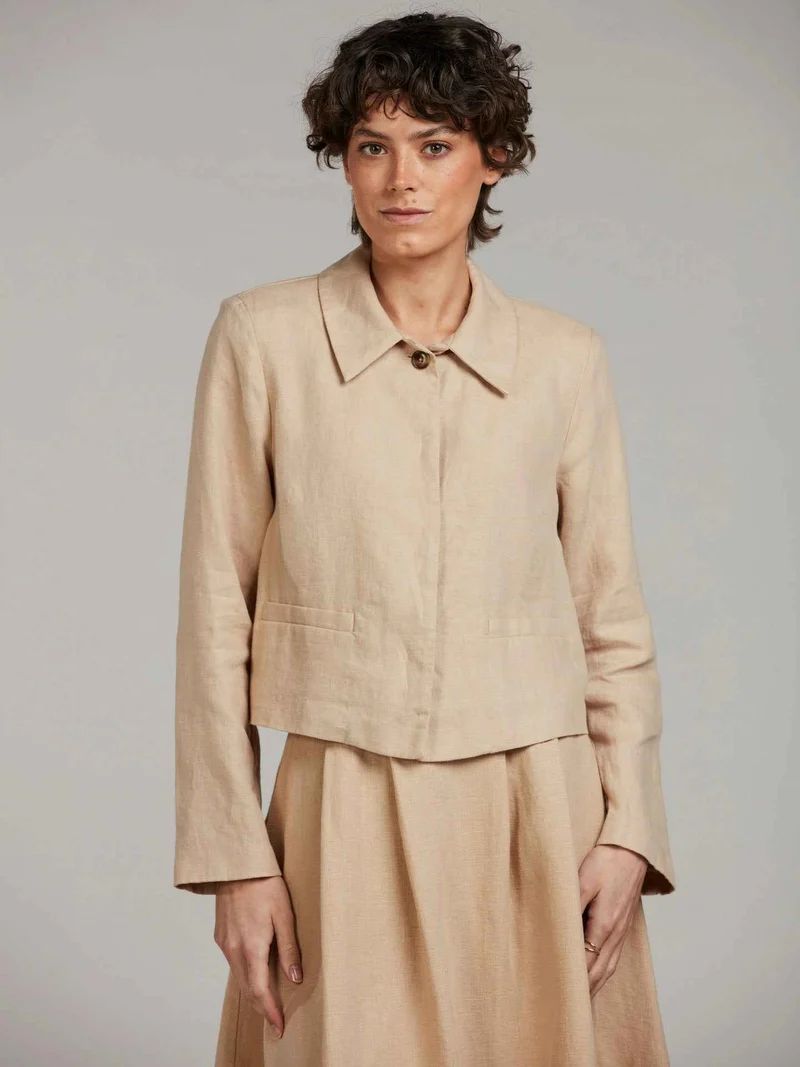 Beige Leia Linnejacka