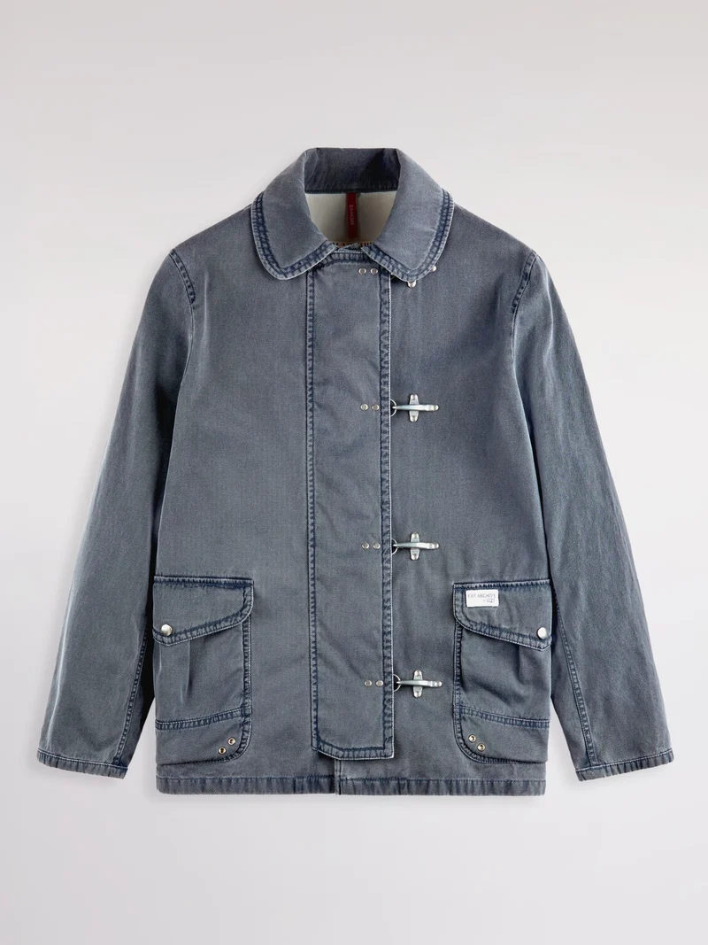 Blå 4 Ganci Cotton Twill Jacket