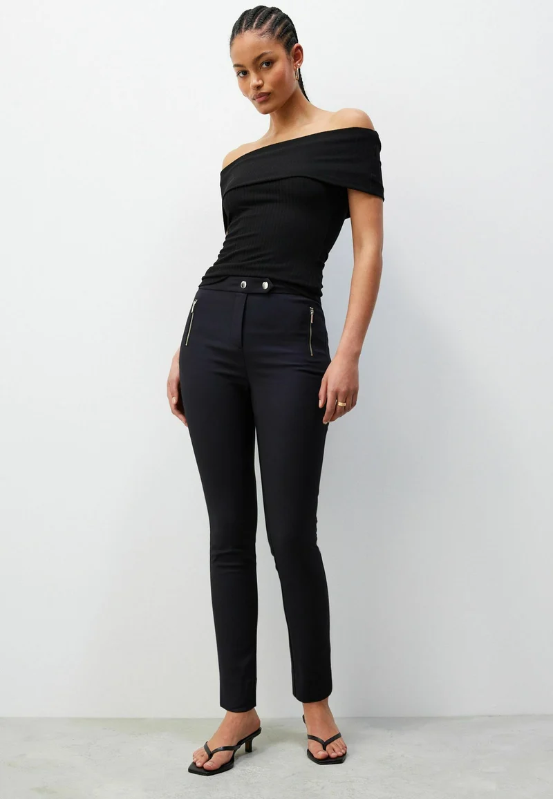 PetiteTrouser Mottled Black