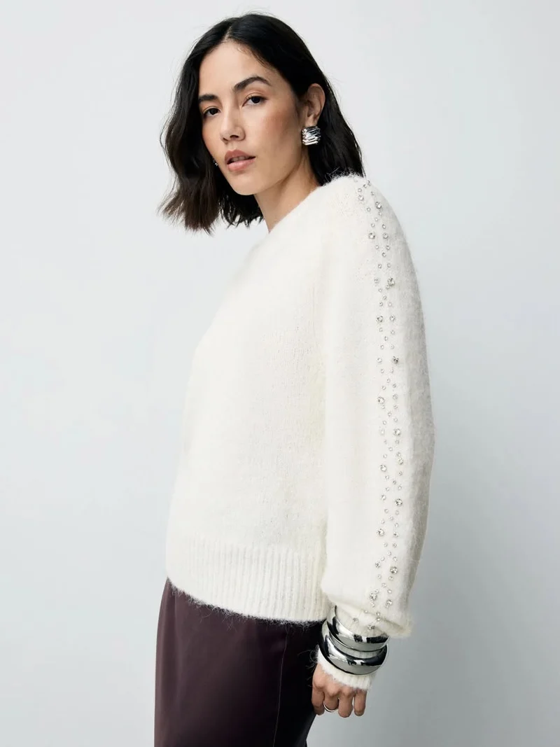 Next Sweater In Egg Shell