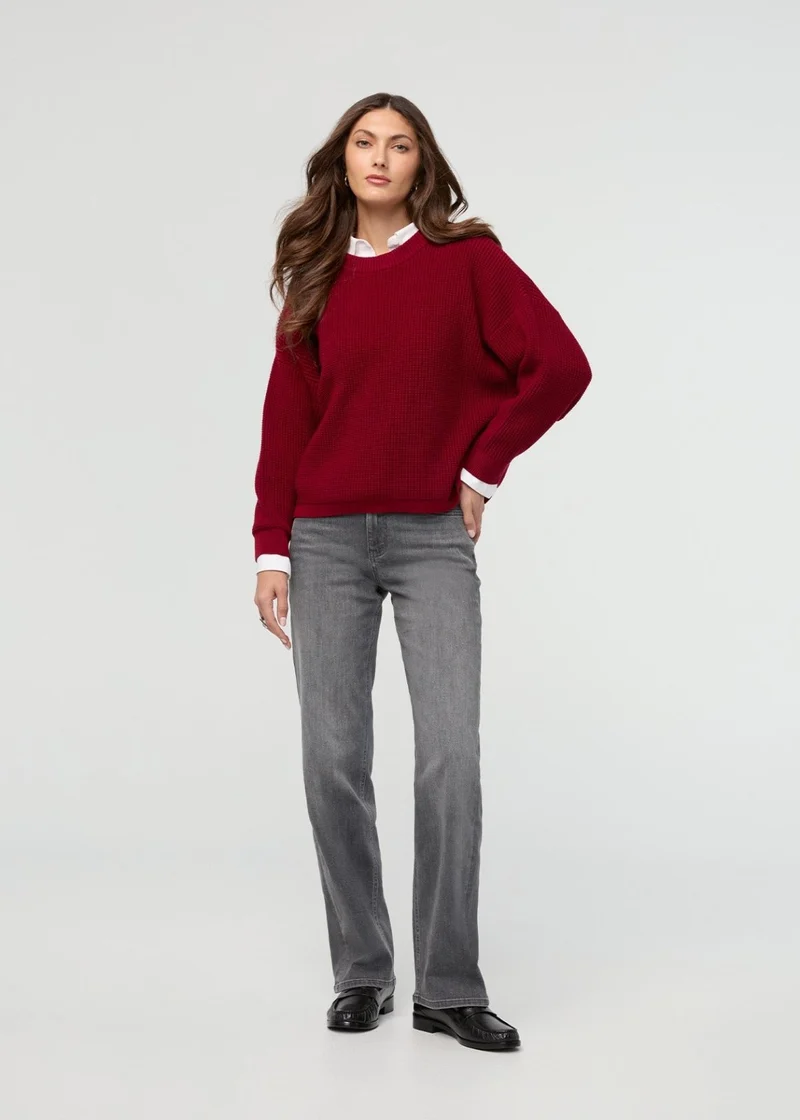 Performance Denim+ High Rise Straight - Soft Grey