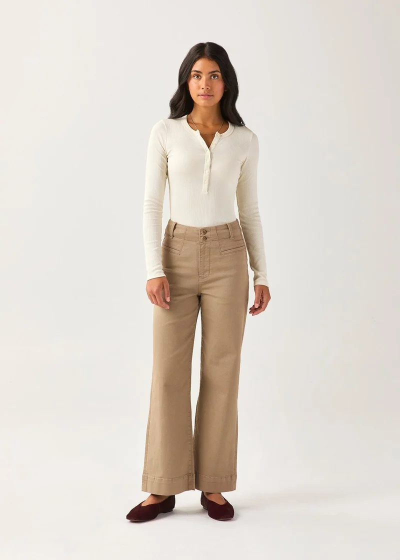 FlexTwill High Rise Trouser - Desert Tan