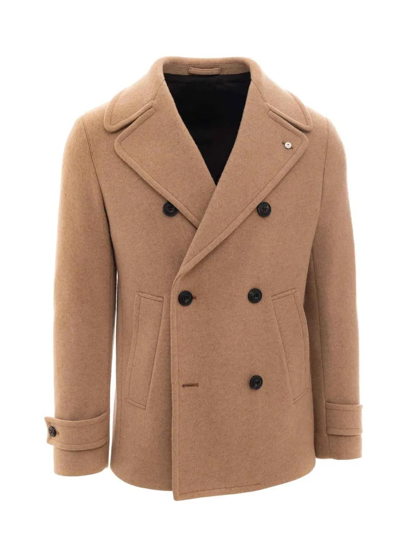 Dubbelknäppt Peacoat i Ull