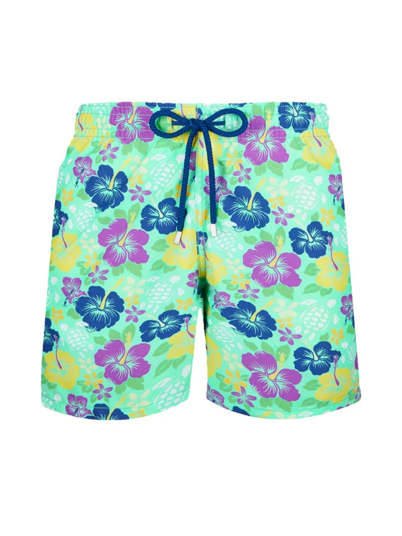 Ljusgröna Badshorts Tropical Turtles