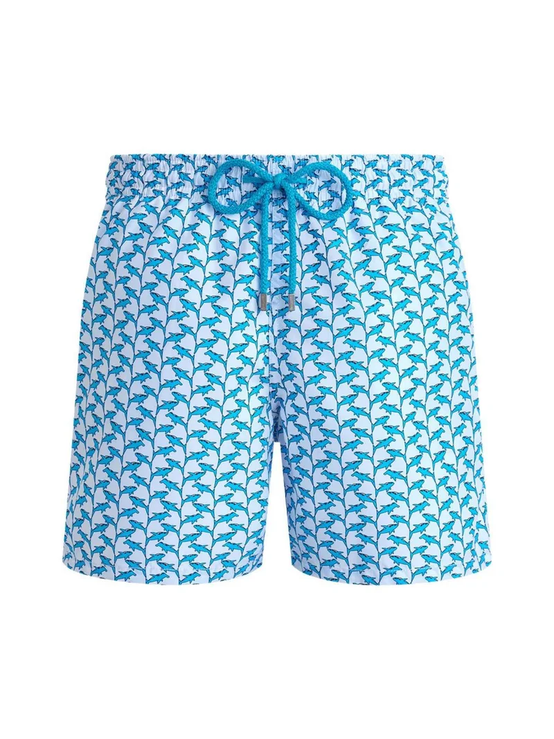 Vit/Blå Badshorts Net Sharks