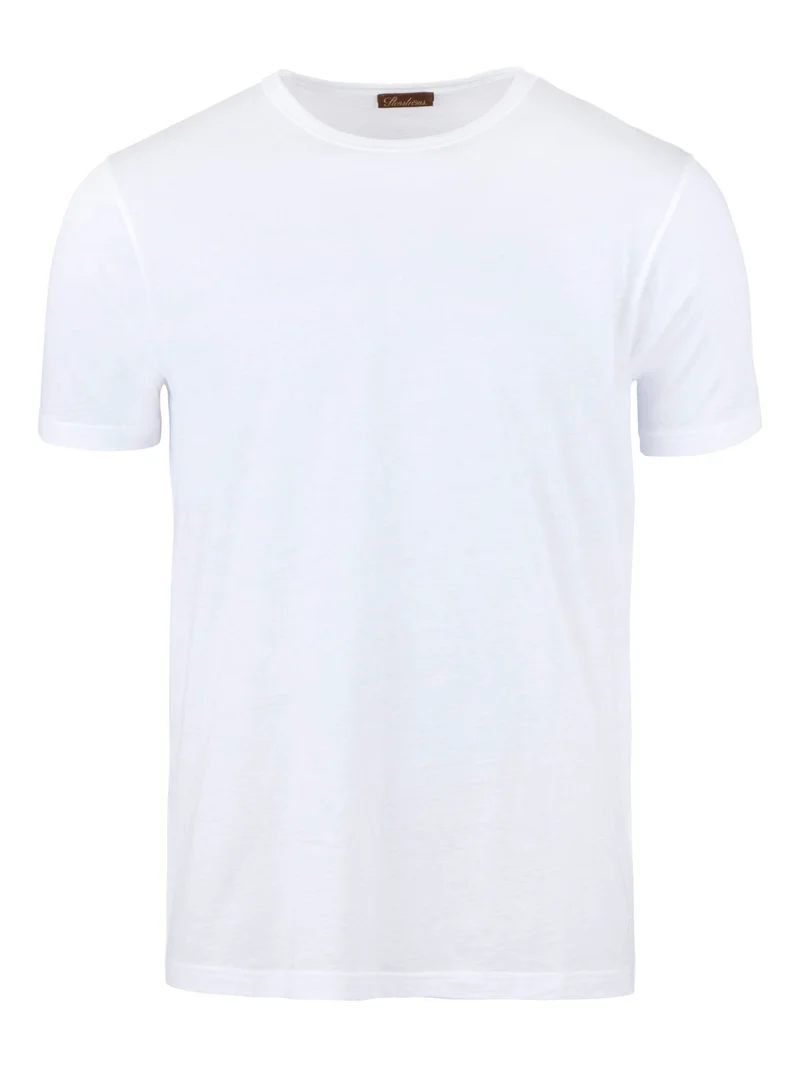 Vit T-shirt i Bomullsjersey