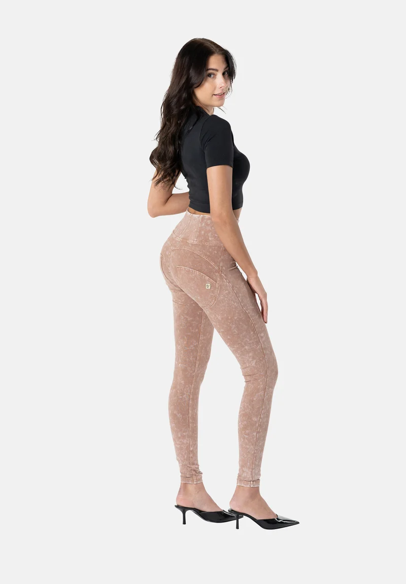 WR.UP Push-Up High Waist Skinny Pant Marble Washed - Roebuck Pink