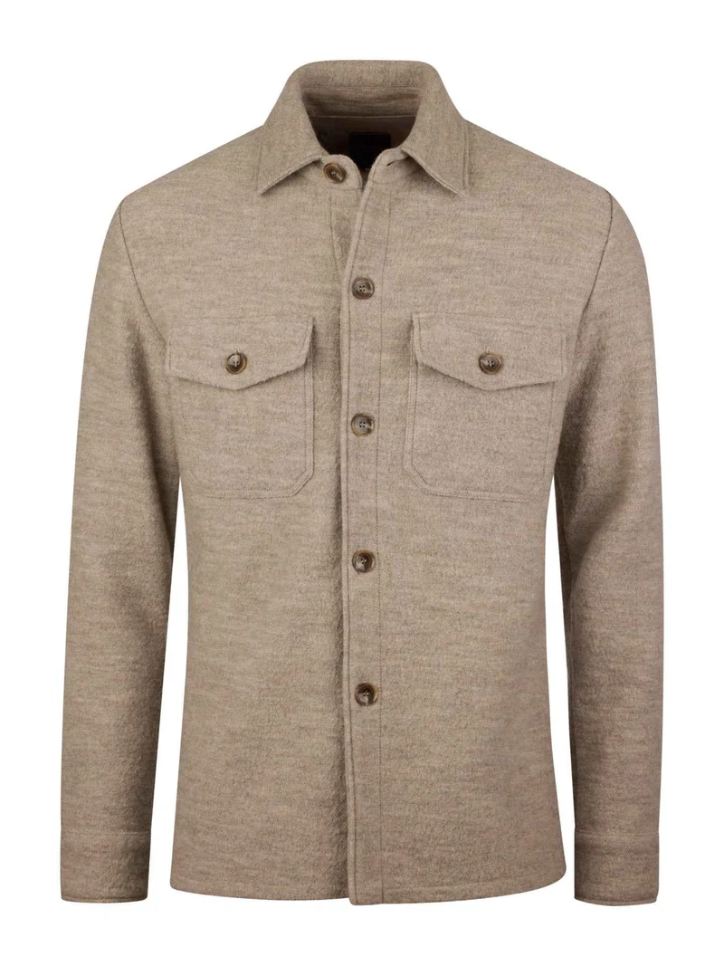 Overshirt i Filtad Ull
