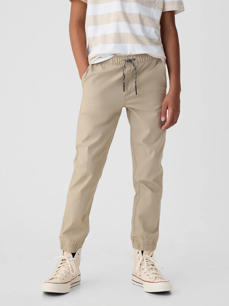 Elastic Waistband Cotton Trouser