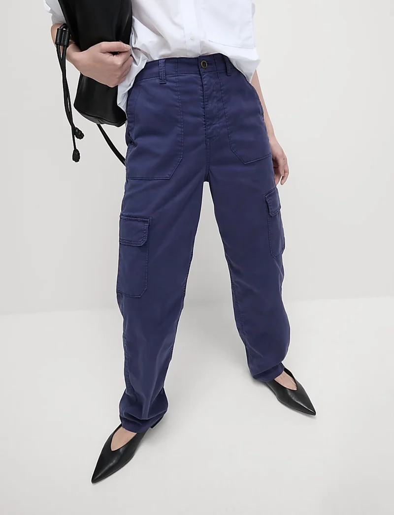 Lyocell Rich Cargo Straight Leg Trouser