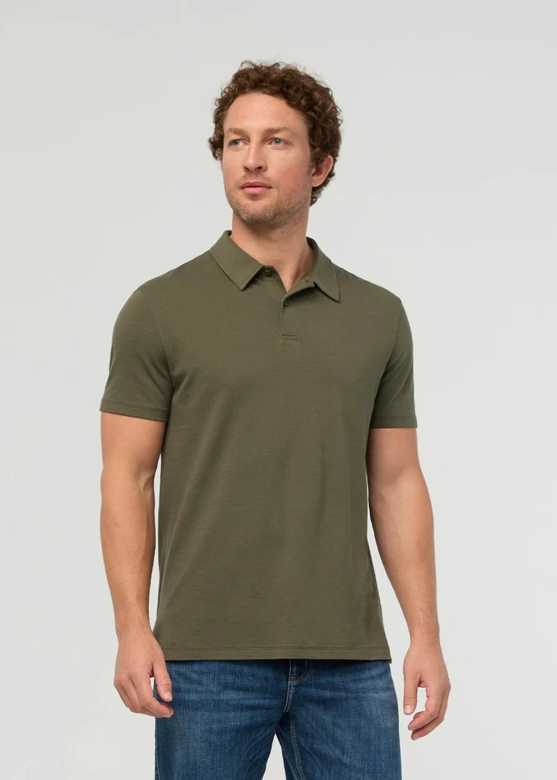 Air Flow Pique Polo - Kelp