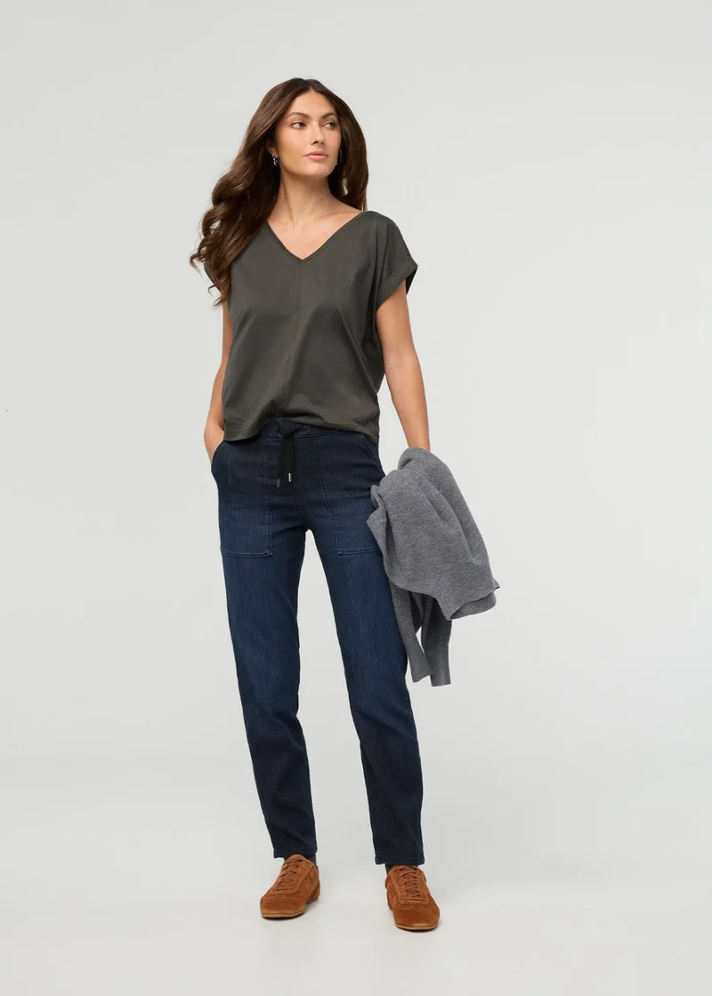 Performance Denim Lite Harbour Pant - Carbon Stone