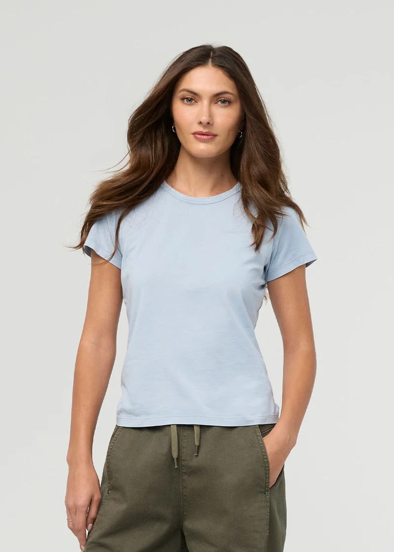 PurePima Slim Crew - Washed Glacier