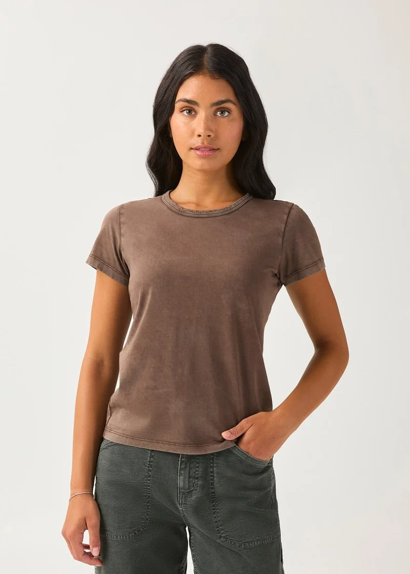 PurePima Slim Crew - Washed Espresso