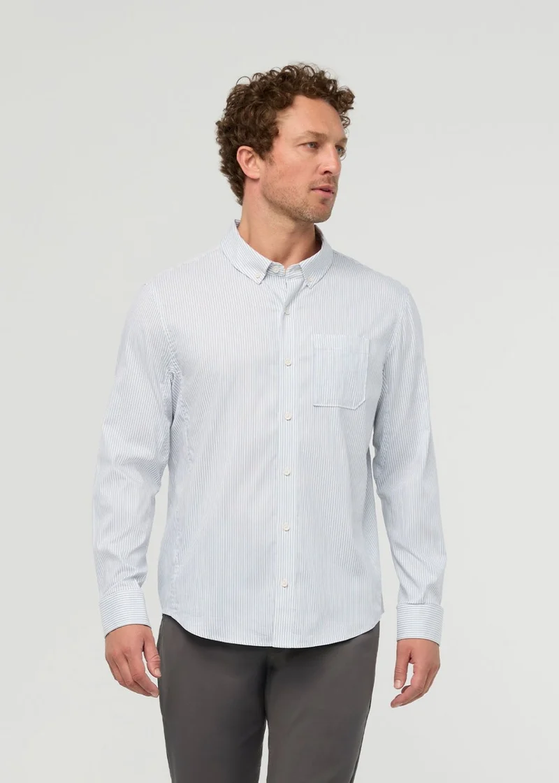 Cloudweight Twill One Pocket Shirt - Blue Stripe