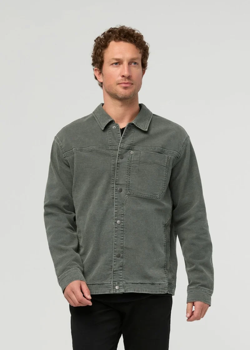 Stretch Canvas Work Jacket - Thyme