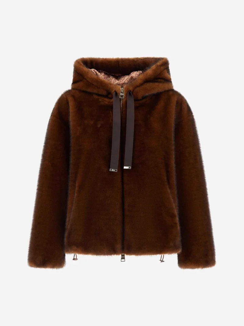 Melange Faux Fur Jacka