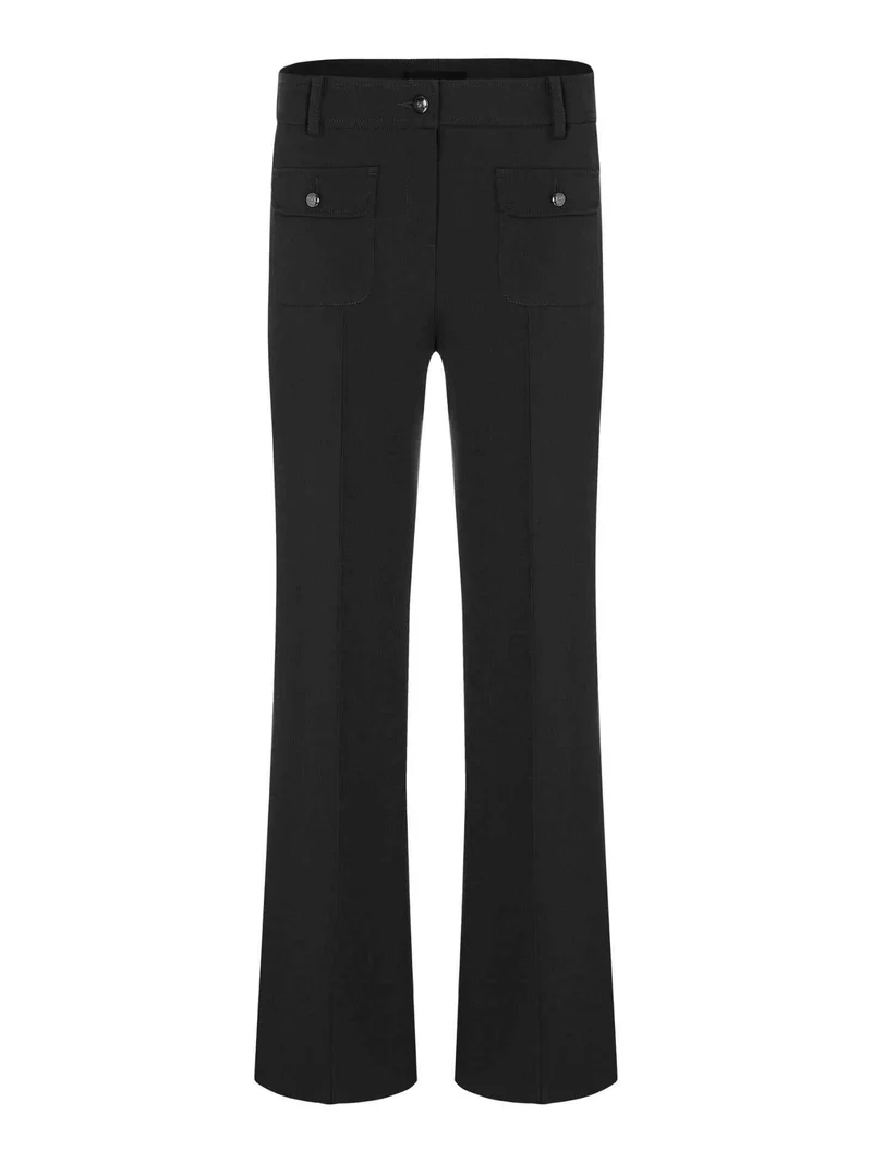 Svart Farah Pocket Long Kostymbyxa