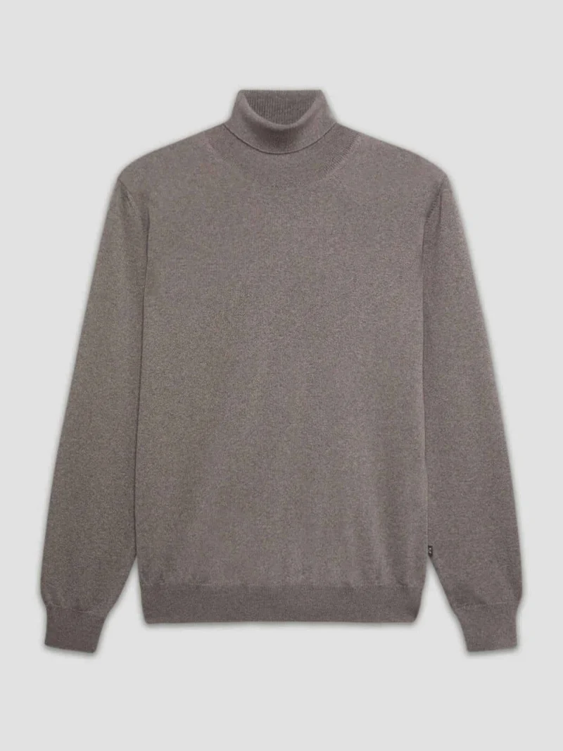 Taupe Polotröja i Merinoull