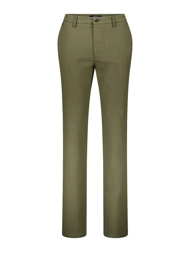 Grön Modern Fit Chinos med Struktur