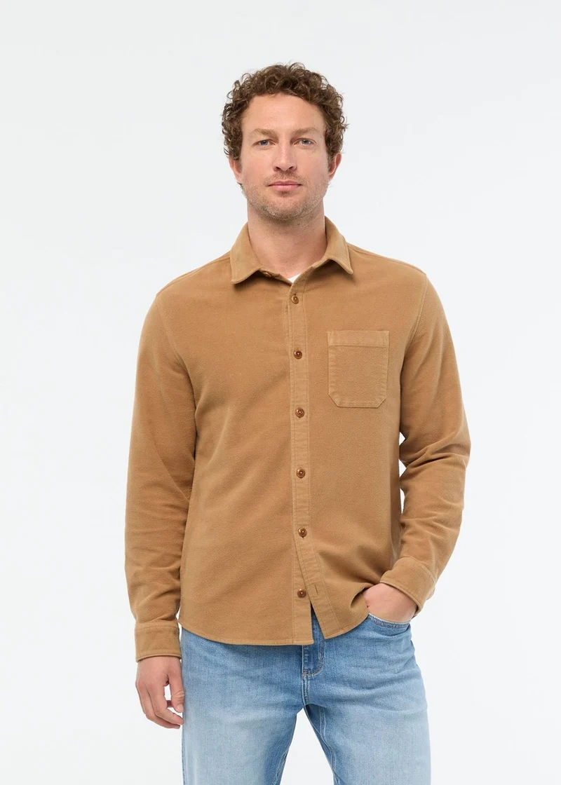 No Sweat Moleskin Overshirt - Caramel