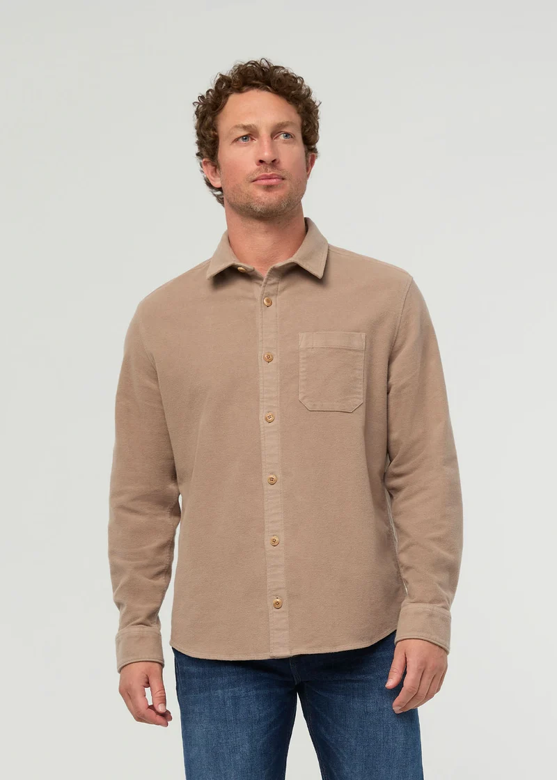 No Sweat Moleskin Overshirt - Desert Tan