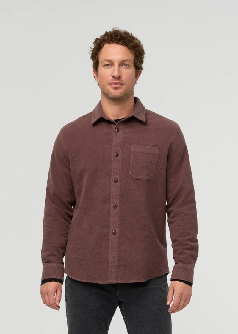 No Sweat Moleskin Overshirt - Chestnut