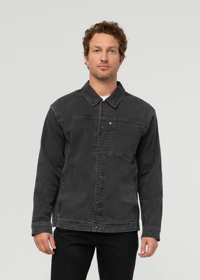 Stretch Canvas Work Jacket - Black