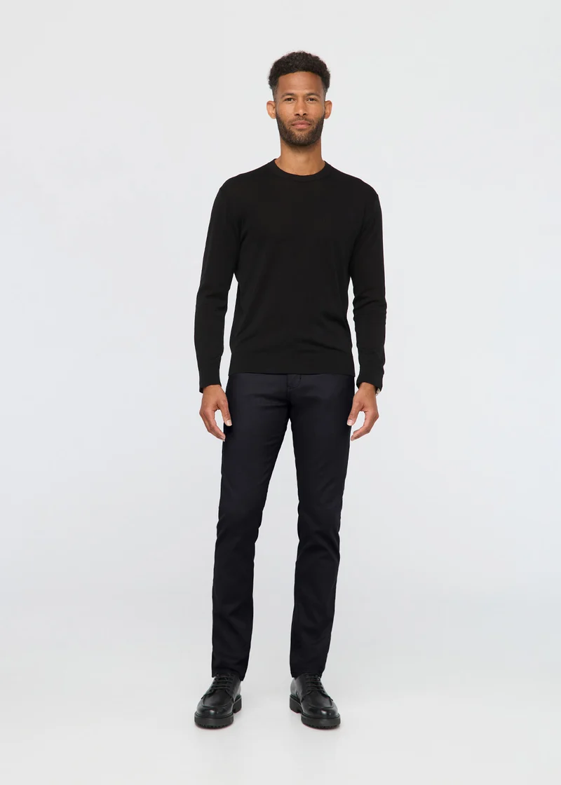 NuStretch Slim Straight Trouser - Black