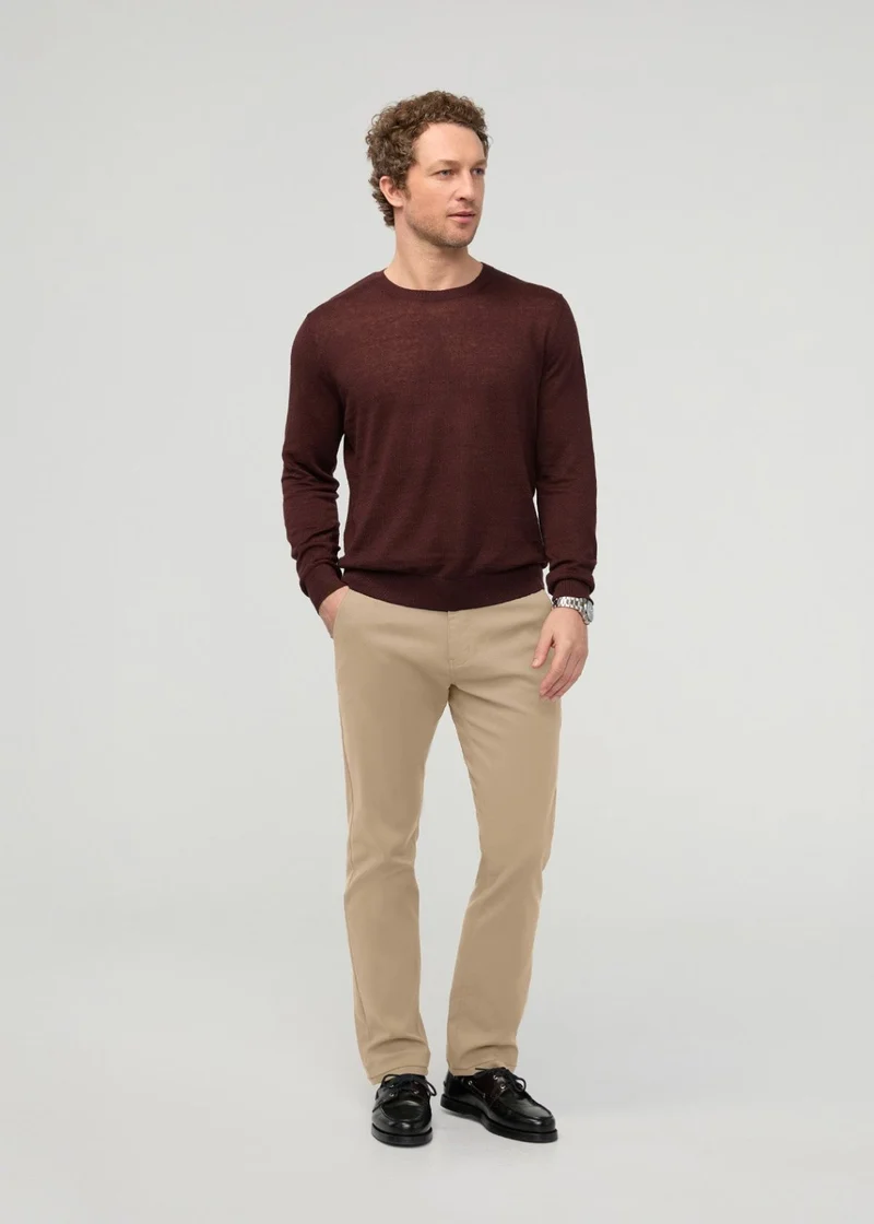 NuStretch Slim Straight Trouser - Desert Khaki
