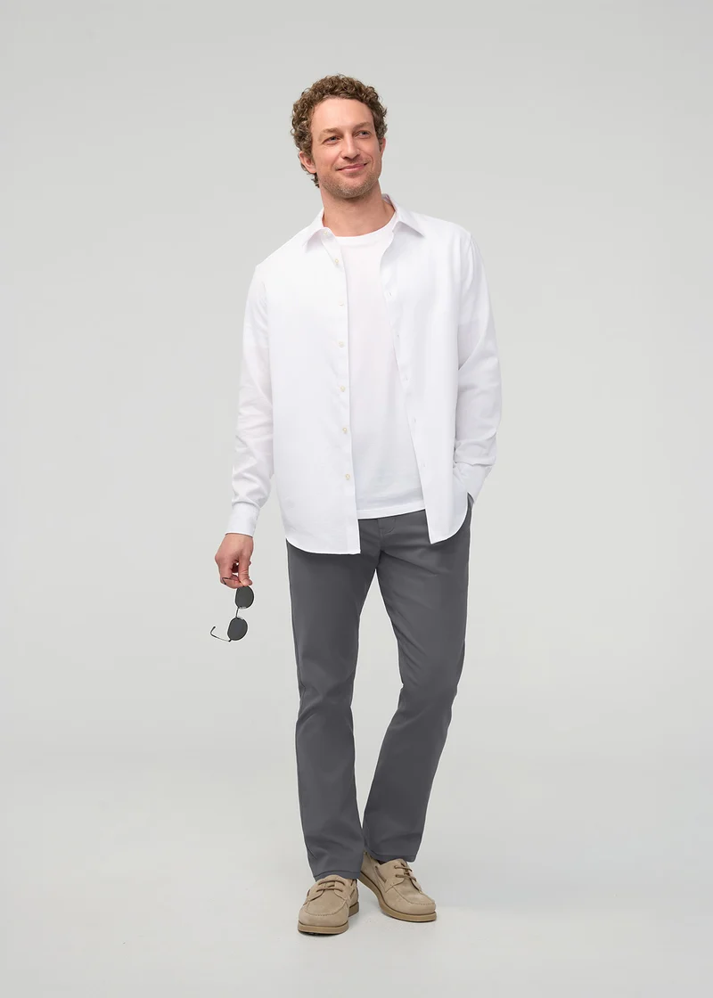 NuStretch Slim Straight Trouser - River Rock