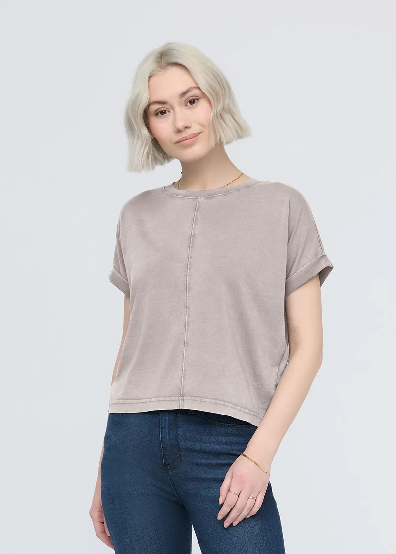 PurePima Dolman Tee - Washed Stone