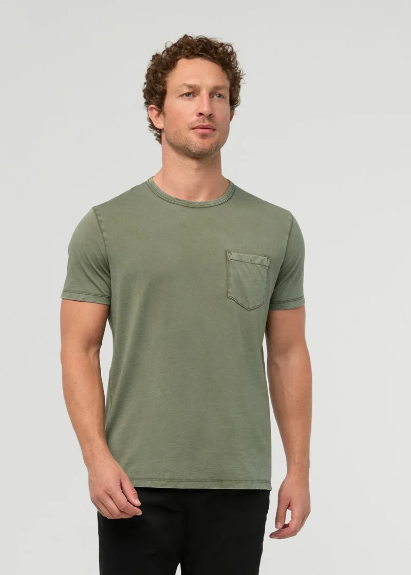 PurePima Pocket Tee - Washed Kelp