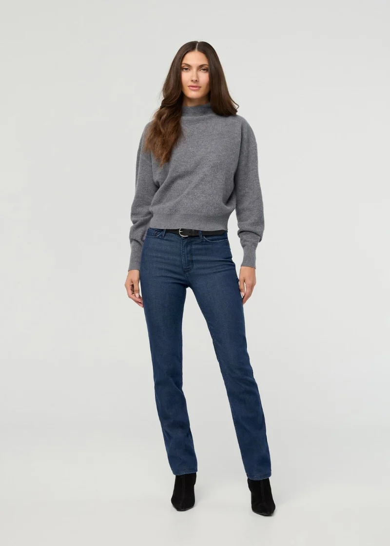 Performance Denim Luxe High Rise Slim Straight - Modern Indigo