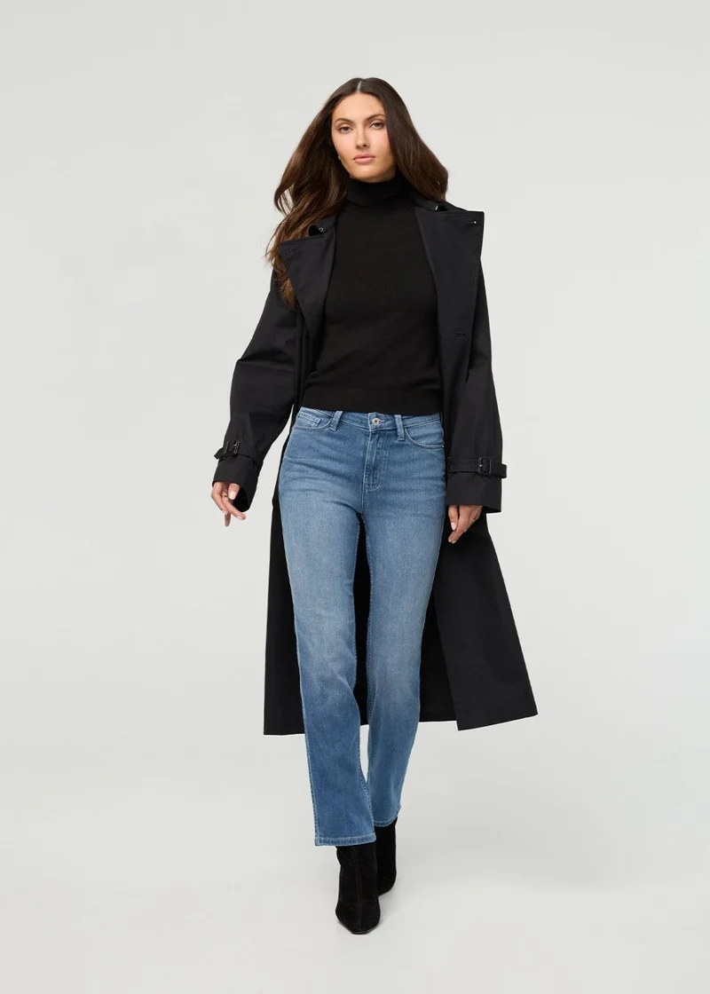 Performance Denim Luxe High Rise Slim Straight - London Fog