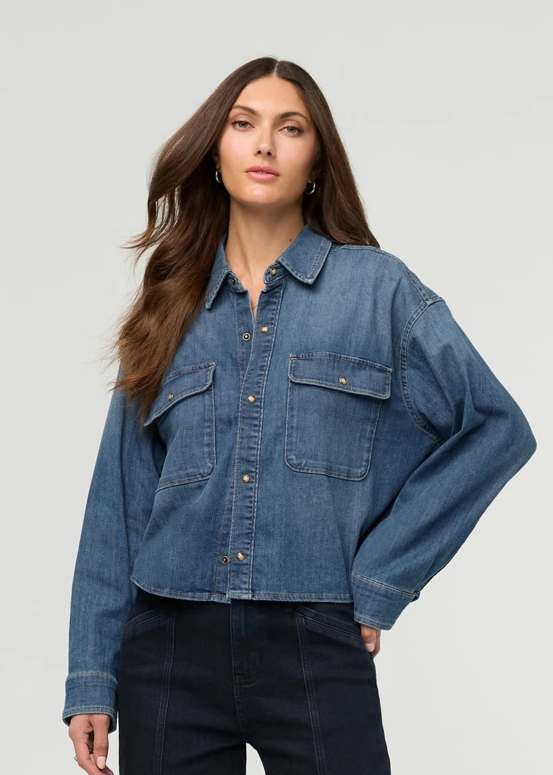 Performance Denim Lite Boxy Shirt - Mesa