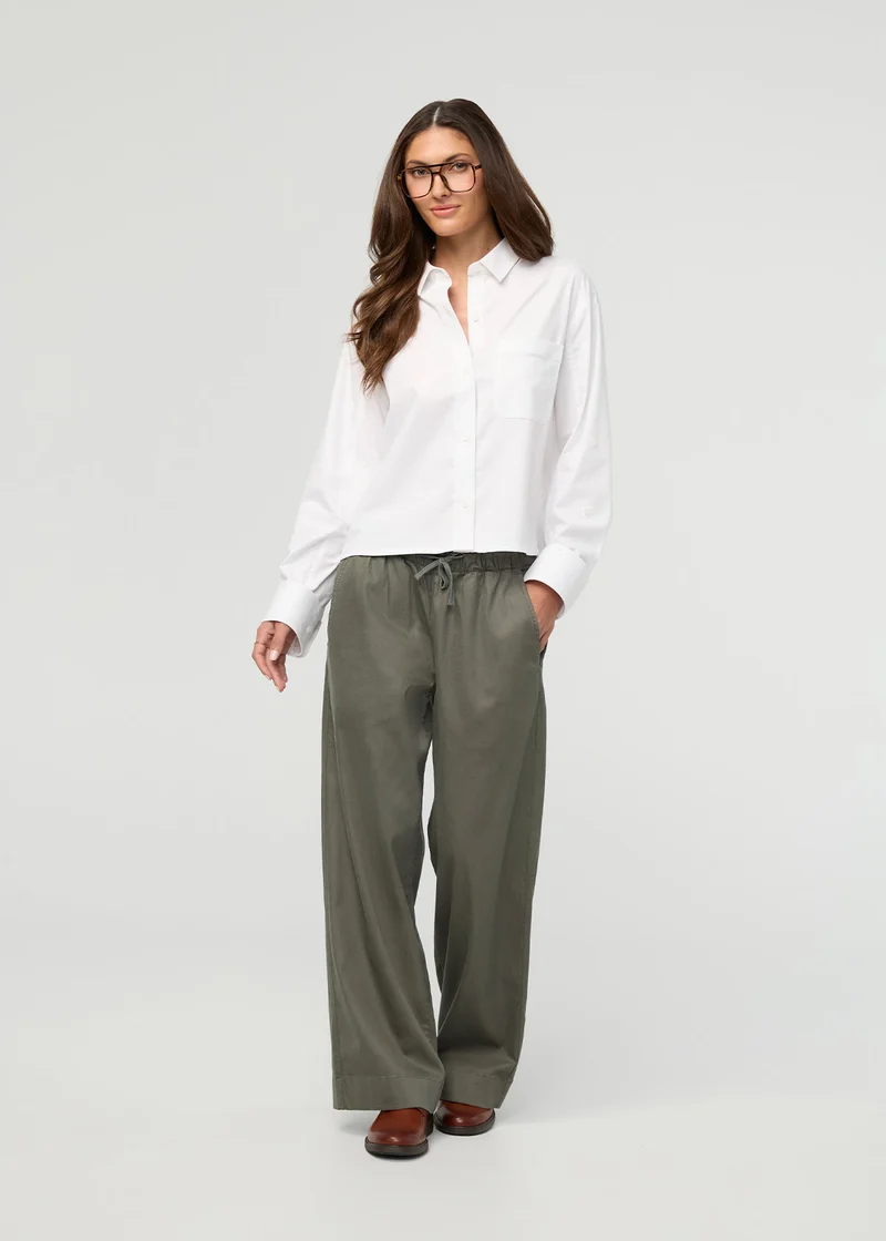 Deluxe Twill Easy Pant - Thyme