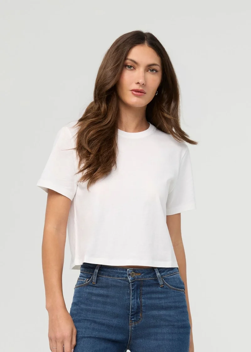 PurePima Boxy Tee - White