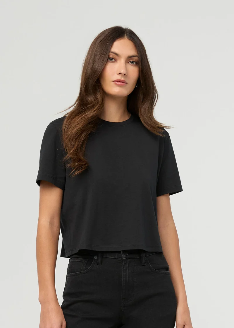 PurePima Boxy Tee - Black