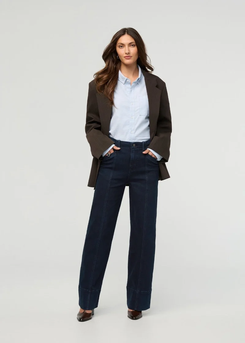 Performance Denim+ High Rise Trouser - Dark Rinse