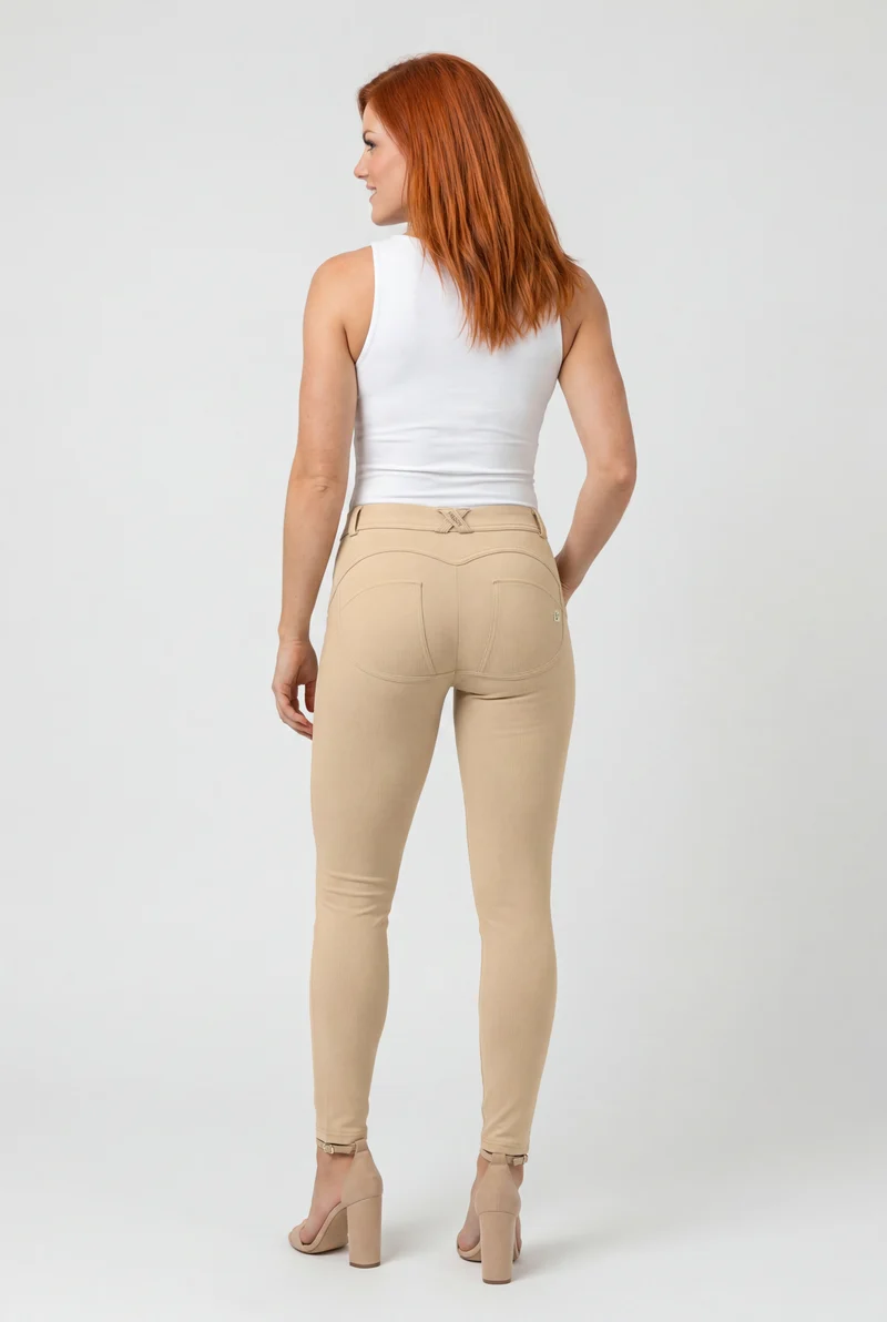 WR.UP Push-Up Low Waist Skinny Pants - Irish Cream Beige