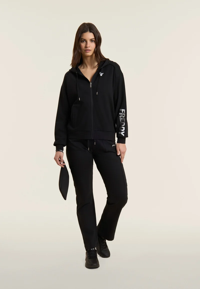 Regular fit trousers with camp pockets and straight legs - Black