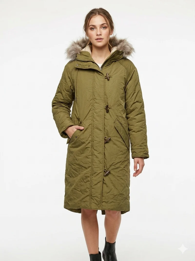 Long Olive - Green Parka