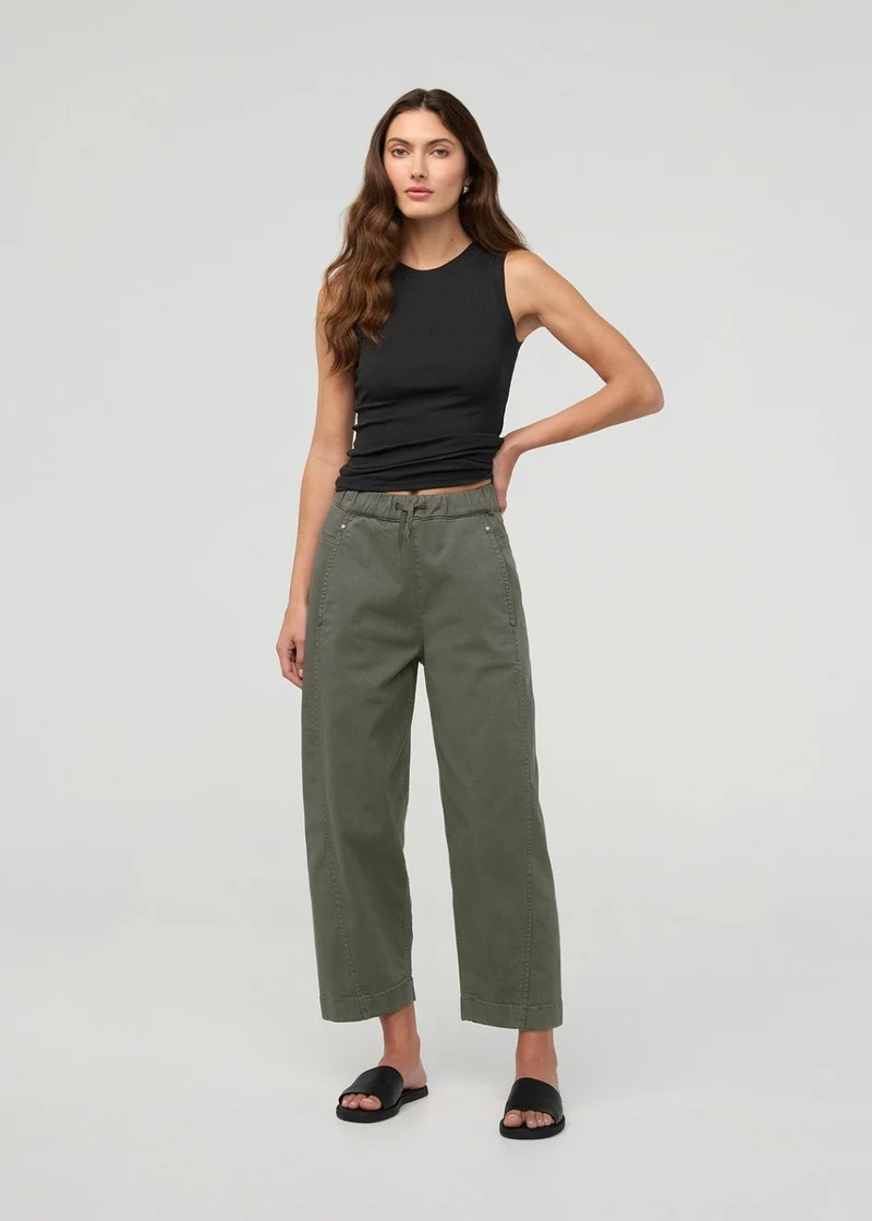FlexTwill Barrel Pull On Pant - Thyme